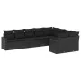 Set de sofás de jardín 8 piezas y cojines ratán sintético negro by , Garden sets - Ref: Foro24-3219425, Price: 578,33 €, Disc...