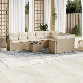 Juego de sofás jardín con cojines beige 10 pzas ratán sintético by , Garden sets - Ref: Foro24-3219438, Price: 668,08 €, Disc...