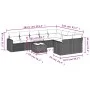 Gartensofa-Set mit 10-teiligen beigen Kissen aus synthetischem Rattan. von , Gartensets - Ref: Foro24-3219438, Preis: 668,08 ...