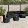 Set de comedor de jardín 7 pzas y cojines ratán sintético negro by , Garden sets - Ref: Foro24-3221434, Price: 498,47 €, Disc...