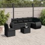 Set de comedor de jardín 7 pzas y cojines ratán sintético negro by , Garden sets - Ref: Foro24-3221434, Price: 453,19 €, Disc...