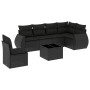 Set de comedor de jardín 7 pzas y cojines ratán sintético negro by , Garden sets - Ref: Foro24-3221434, Price: 453,19 €, Disc...