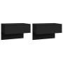 Wand-Nachttische 2 Stück schwarz von vidaXL, Nachttische - Ref: Foro24-810938, Preis: 64,76 €, Rabatt: %