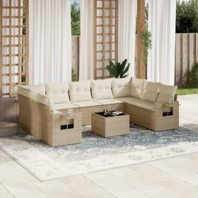 Juego de sofás jardín con cojines beige 10 pzas ratán sintético by , Garden sets - Ref: Foro24-3252945, Price: 704,80 €, Disc...