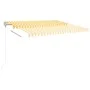 Automatische ausfahrbare Markise in Gelb und Weiß, 450x350 cm. von , Markisen - Ref: Foro24-3069008, Preis: 562,03 €, Rabatt: %
