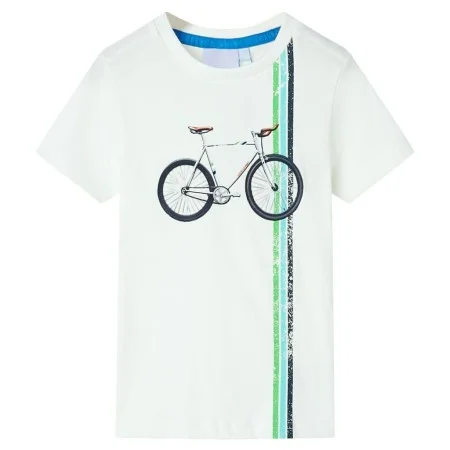Kurzarm-T-Shirt für Kinder in der Farbe Ecru 140 von , Kinder-T-Shirts - Ref: Foro24-12148, Preis: 8,19 €, Rabatt: %