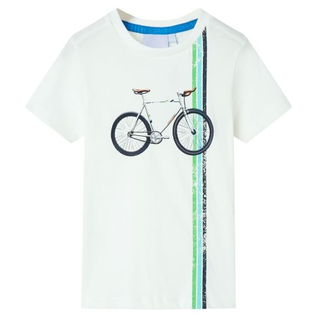 Kurzarm-T-Shirt für Kinder in der Farbe Ecru 140 von , Kinder-T-Shirts - Ref: Foro24-12148, Preis: 8,28 €, Rabatt: %