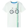 Kurzarm-T-Shirt für Kinder in der Farbe Ecru 140 von , Kinder-T-Shirts - Ref: Foro24-12148, Preis: 8,28 €, Rabatt: %