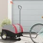 Black and red iron bicycle trailer 30 kg by , Bicycle trailers - Ref: Foro24-94139, Price: 86,83 €, Discount: %