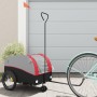 Schwarz-roter Fahrradanhänger aus Eisen, 30 kg von , Fahrradanhänger - Ref: Foro24-94139, Preis: 88,38 €, Rabatt: %