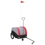 Schwarz-roter Fahrradanhänger aus Eisen, 30 kg von , Fahrradanhänger - Ref: Foro24-94139, Preis: 88,38 €, Rabatt: %