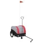 Black and red iron bicycle trailer 30 kg by , Bicycle trailers - Ref: Foro24-94139, Price: 86,83 €, Discount: %