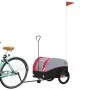 Black and red iron bicycle trailer 30 kg by , Bicycle trailers - Ref: Foro24-94139, Price: 86,83 €, Discount: %