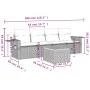 Garden sofa set with beige cushions mix 5 pieces PE rattan by , Garden sets - Ref: Foro24-3256773, Price: 324,13 €, Discount: %