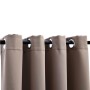 Verdunkelungsvorhänge mit Metallringen, 2 Stück, Taupe, 140 x 175 cm von vidaXL, Vorhänge und Gardinen - Ref: Foro24-134434, ...