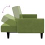 2-Sitzer-Schlafsofa aus hellgrünem Samt von , Sofas - Ref: Foro24-375777, Preis: 271,45 €, Rabatt: %