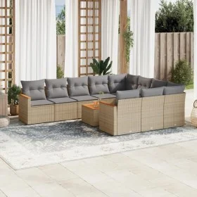 11-piece garden sofa set with beige synthetic rattan cushions by , Garden sets - Ref: Foro24-3258748, Price: 655,44 €, Discou...