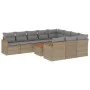 11-piece garden sofa set with beige synthetic rattan cushions by , Garden sets - Ref: Foro24-3258748, Price: 655,44 €, Discou...