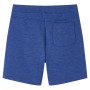 Pantalones cortos infantiles con cordón azul mélange 140