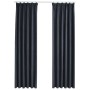 Blackout curtains with hooks 2 units anthracite gray 140x175cm by vidaXL, Curtains and curtains - Ref: Foro24-134461, Price: ...