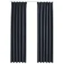 Blackout curtains with hooks 2 units anthracite gray 140x175cm by vidaXL, Curtains and curtains - Ref: Foro24-134461, Price: ...