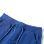 Pantalones cortos infantiles con cordón azul mélange 140