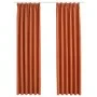 Blackout curtains with hooks 2 pieces rust color 140x175 cm by vidaXL, Curtains and curtains - Ref: Foro24-134473, Price: 36,...