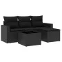 Set de muebles de jardín 5 pzas y cojines ratán sintético negro de , Conjuntos de jardín - Ref: Foro24-3218865, Precio: 305,1...