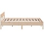 Bettgestell mit Kopfteil aus massivem Kiefernholz, 200 x 200 cm von , Betten und Lattenroste - Ref: Foro24-3216209, Preis: 18...
