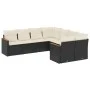 8-piece garden sofa set and black synthetic rattan cushions by , Garden sets - Ref: Foro24-3258955, Price: 486,67 €, Discount: %