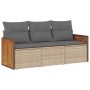 Gartensofa-Set mit beigen Kissen, 3-teilig, PE-Rattan von , Gartensets - Ref: Foro24-3259840, Preis: 215,33 €, Rabatt: %