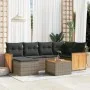 7-piece garden sofa set with gray PE rattan cushions by , Garden sets - Ref: Foro24-3260268, Price: 436,77 €, Discount: %