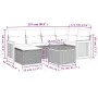 7-piece garden sofa set with gray PE rattan cushions by , Garden sets - Ref: Foro24-3260268, Price: 436,77 €, Discount: %