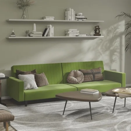 2 seater light green velvet sofa bed by , Sofas - Ref: Foro24-375940, Price: 259,35 €, Discount: %