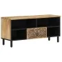 Solid mango wood TV cabinet 100x33x46 cm by , TV Furniture - Ref: Foro24-358228, Price: 91,36 €, Discount: %