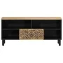 Solid mango wood TV cabinet 100x33x46 cm by , TV Furniture - Ref: Foro24-358228, Price: 91,36 €, Discount: %