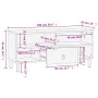 Solid mango wood TV cabinet 100x33x46 cm by , TV Furniture - Ref: Foro24-358228, Price: 91,36 €, Discount: %