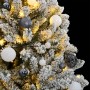 Árbol de Navidad artificial con bisagras 300 LED y bolas 180 cm