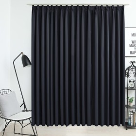 Blackout curtain with hooks black 290x245 cm by vidaXL, Curtains and curtains - Ref: Foro24-134417, Price: 38,15 €, Discount: %