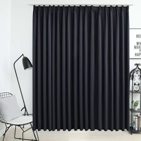 Blackout curtain with hooks black 290x245 cm by vidaXL, Curtains and curtains - Ref: Foro24-134417, Price: 37,36 €, Discount: %