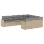 Garden sofa set with beige cushions 10 pieces synthetic rattan by , Garden sets - Ref: Foro24-3219479, Price: 635,24 €, Disco...