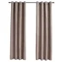 Blackout curtains with metal rings 2 pieces taupe 140x225 cm by vidaXL, Curtains and curtains - Ref: Foro24-134477, Price: 41...