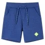 Children's shorts with drawstring blue mélange 128 by , kids pants - Ref: Foro24-11907, Price: 9,04 €, Discount: %
