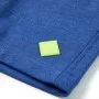 Pantalones cortos infantiles con cordón azul mélange 128 de , Pantalones de niños - Ref: Foro24-11907, Precio: 9,04 €, Descue...