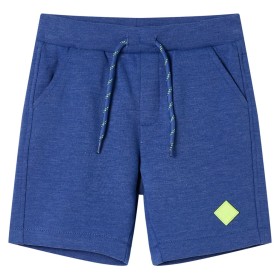 Pantalones cortos infantiles con cordón azul mélange 104