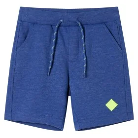 Children's shorts with drawstring blue mélange 104 by , kids pants - Ref: Foro24-11905, Price: 9,04 €, Discount: %