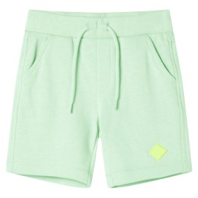 Pantalones cortos infantiles con cordón verde chillón 140
