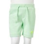 Pantalones cortos infantiles con cordón verde chillón 140
