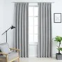 Blackout curtains with hooks 2 pieces gray 140x175 cm by vidaXL, Curtains and curtains - Ref: Foro24-134467, Price: 33,75 €, ...