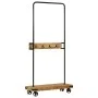 Perchero con ruedas madera maciza mango y hierro 90x35x190 cm by , Hat and coat racks - Ref: Foro24-358580, Price: 115,36 €, ...